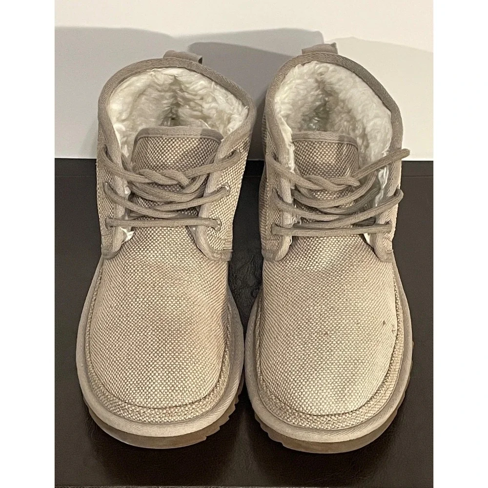 UGG MENS SIZE 9 NEUMEL NATURAL LACE UP CHUKKA BOOTS 1117613 GRAY TAN